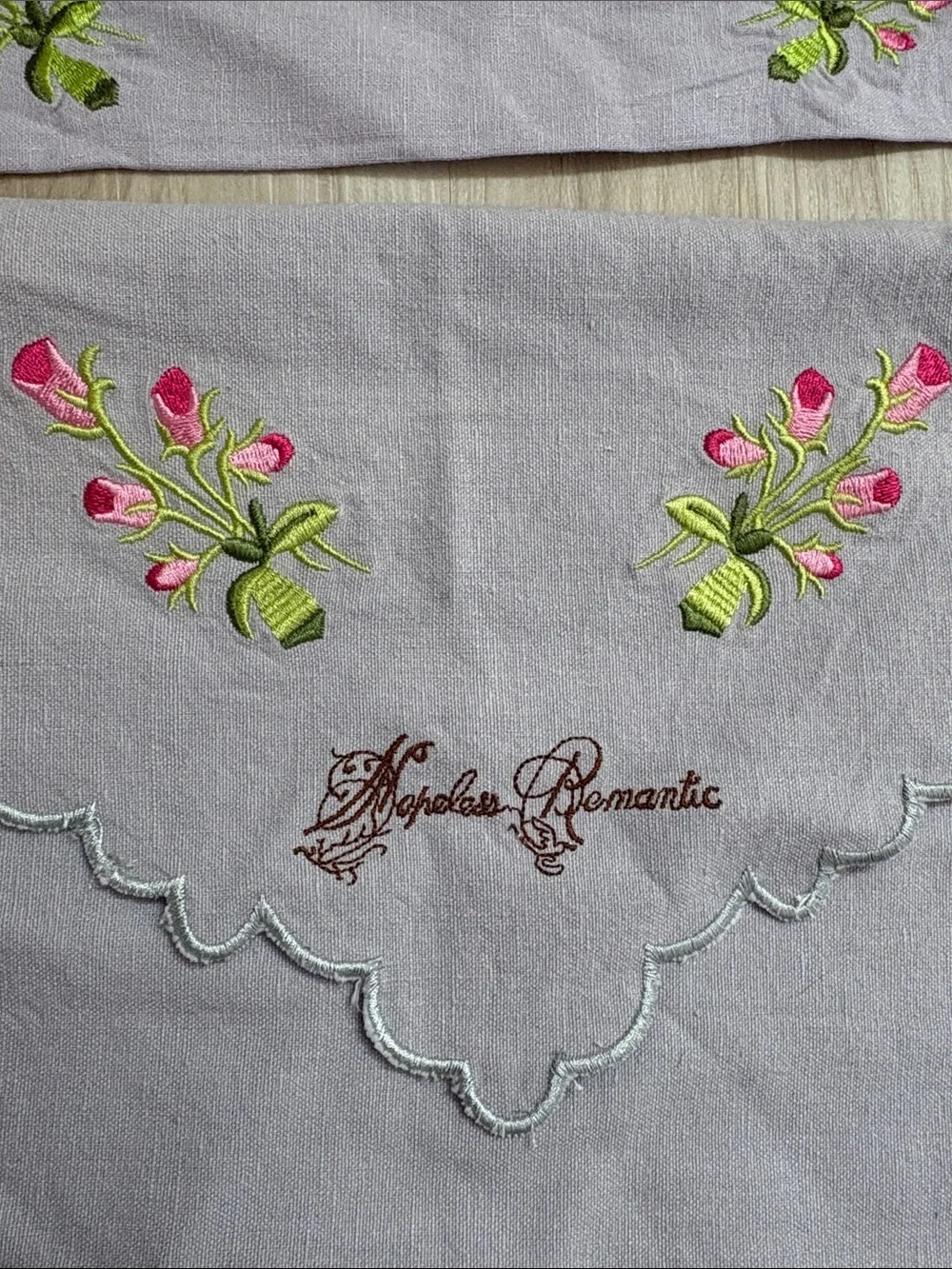 VTG Hopeless Romantic Embroidered Travel Pouch & Lingerie Bag Set 4pc
